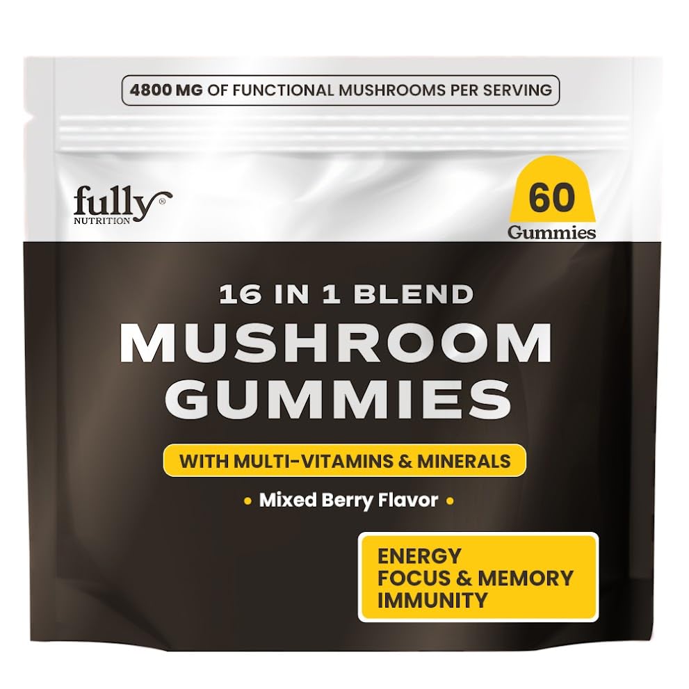 FULLY NUTRITION 16 in 1 Mushroom Gummies front view