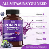 FULLY NUTRITION Iron Gummies grape flavour close-up