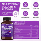 FULLY NUTRITION Iron Gummies on a wooden table