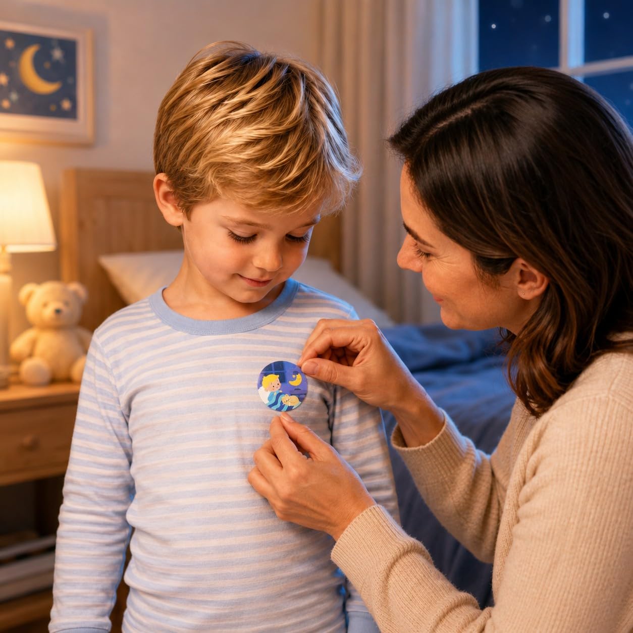 Fundefender Sleep Patches for Kids - application on pillow