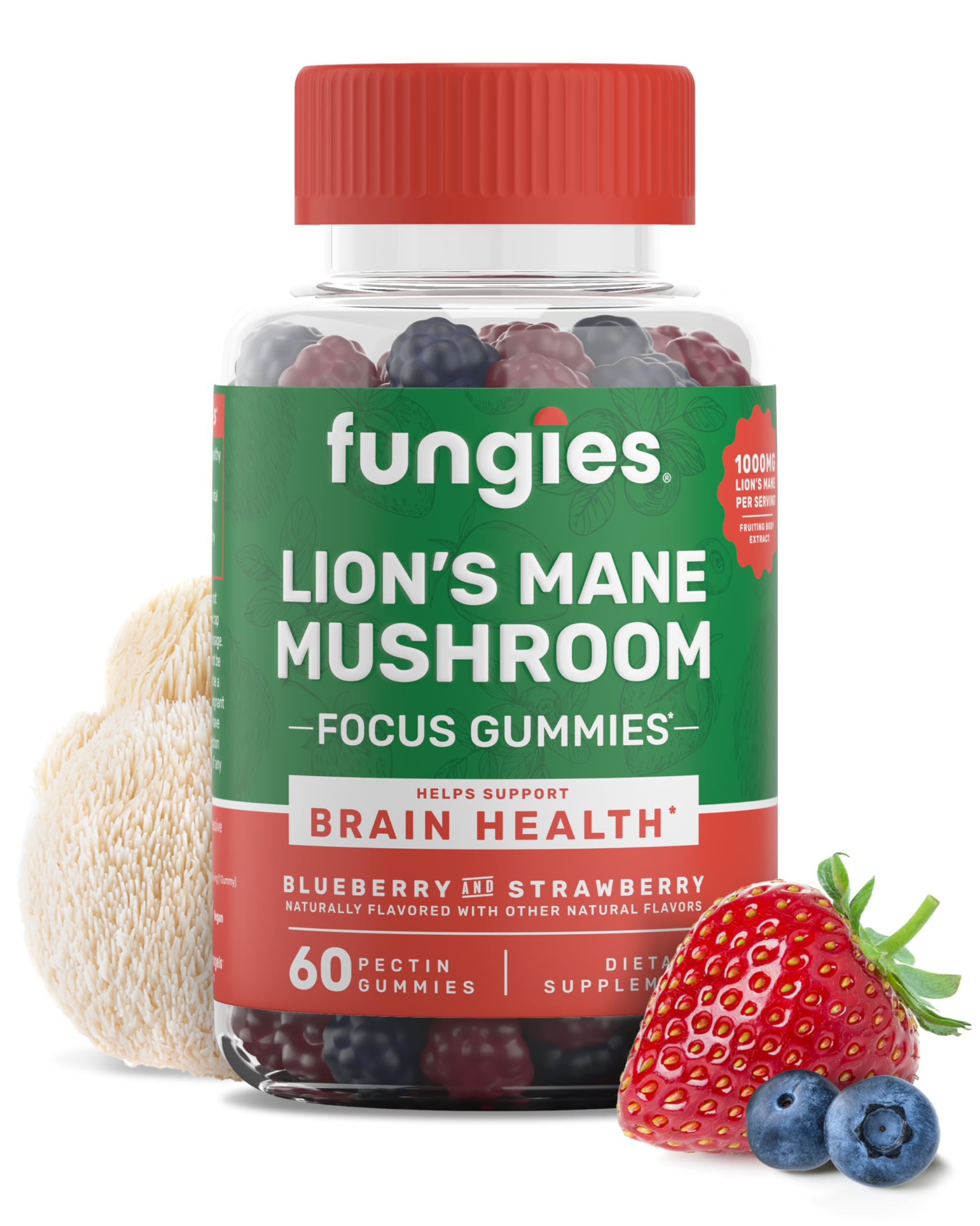 Fungies Lion’s Mane Mushroom Gummies front view packaging