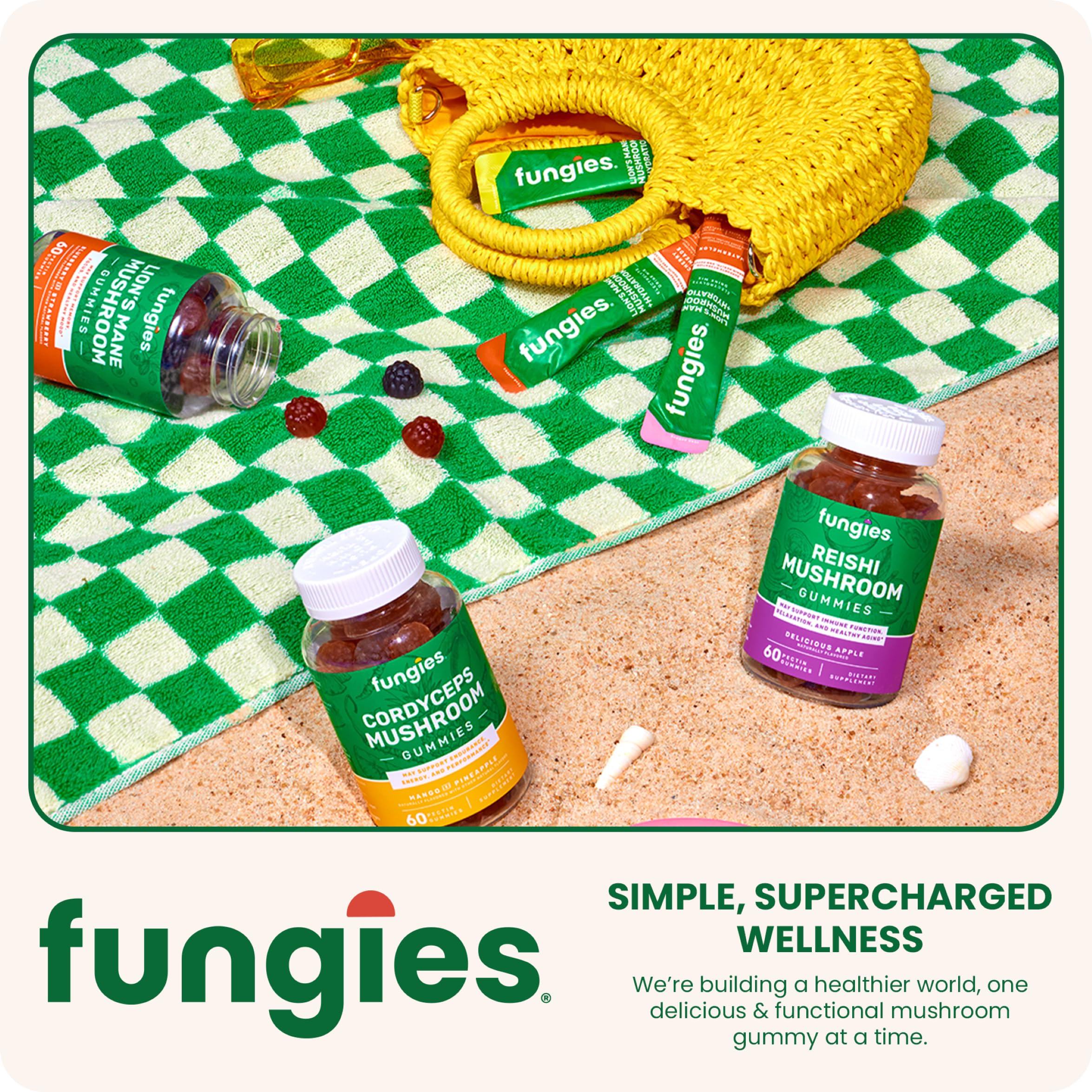 Fungies Superfood Mushroom Gummy Bundle lifestyle scene with family