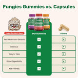 Fungies Superfood Mushroom Gummy Bundle side view with nutritional information