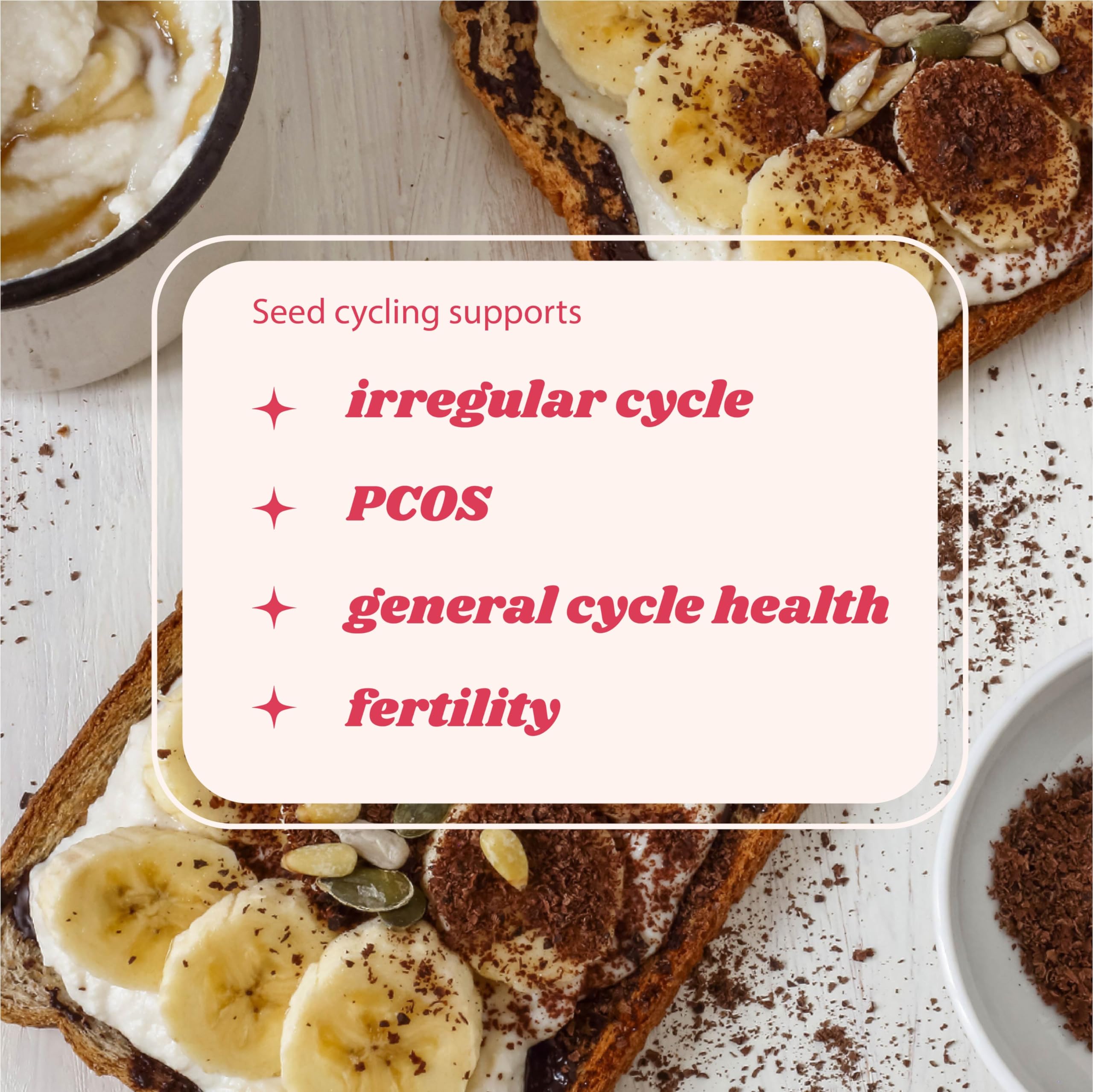 Funk It Wellness Seed Cycling Kit on kitchen counter