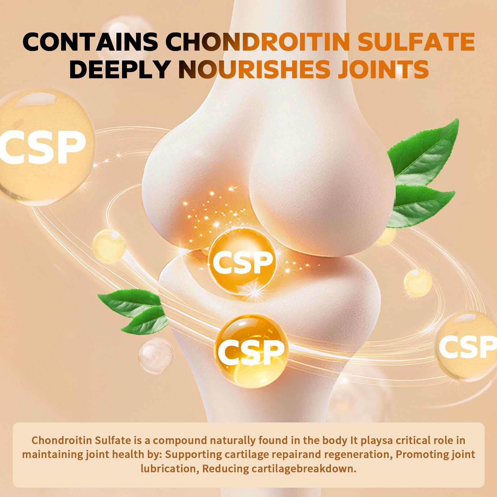 FUNRICH Chondroitin Joint Support Supplement bottle with measuring spoon