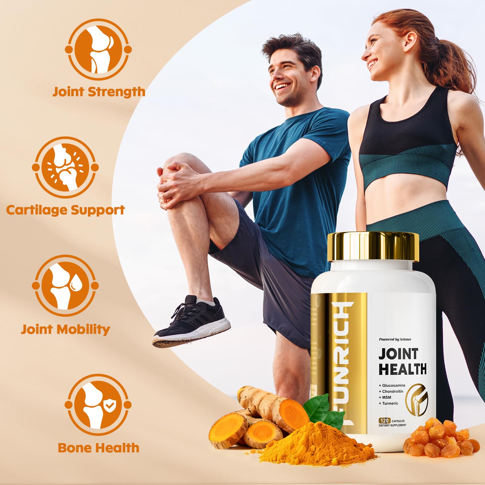 FUNRICH Chondroitin Joint Support Supplement capsules close-up