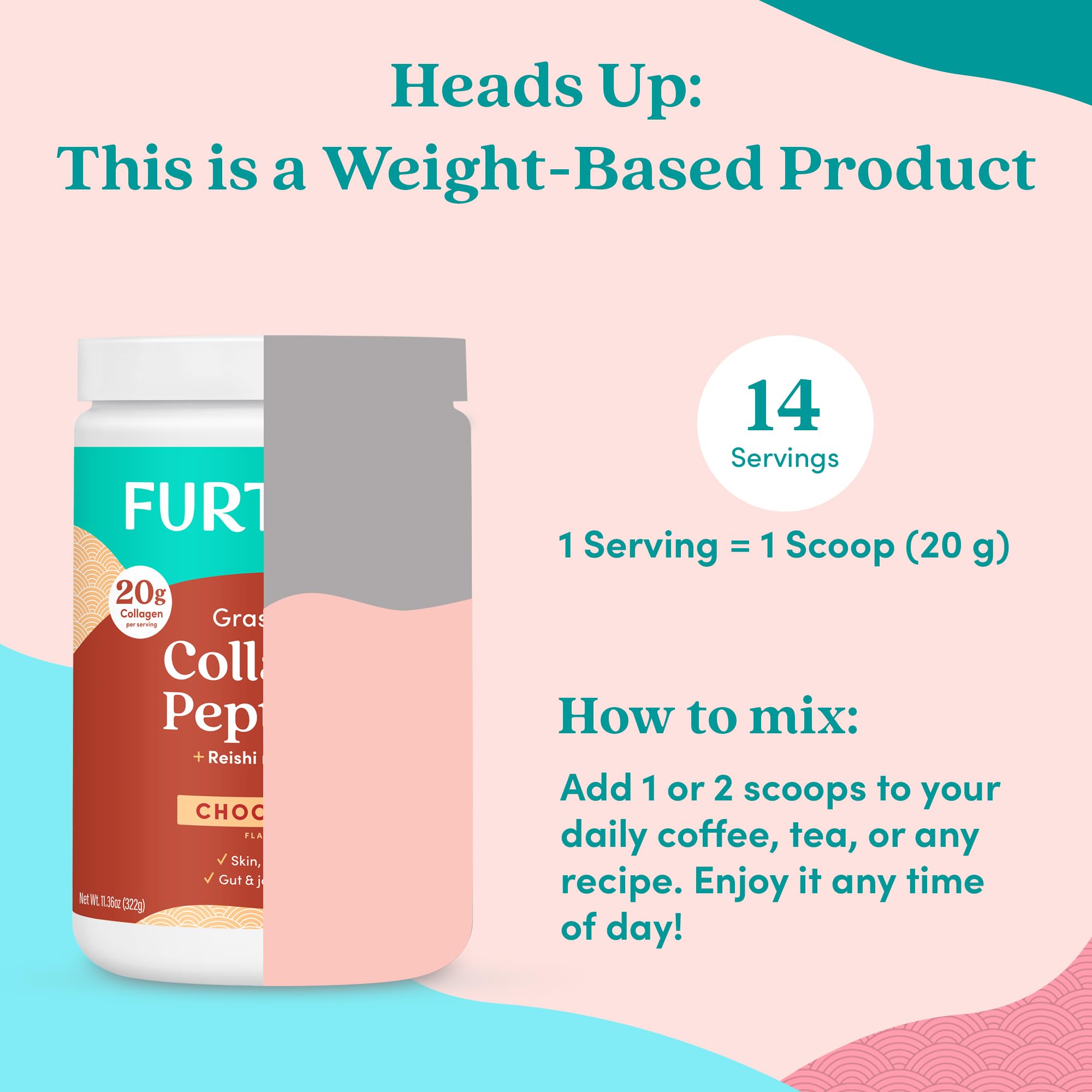 Further Food Chocolate Collagen Powder in a bowl