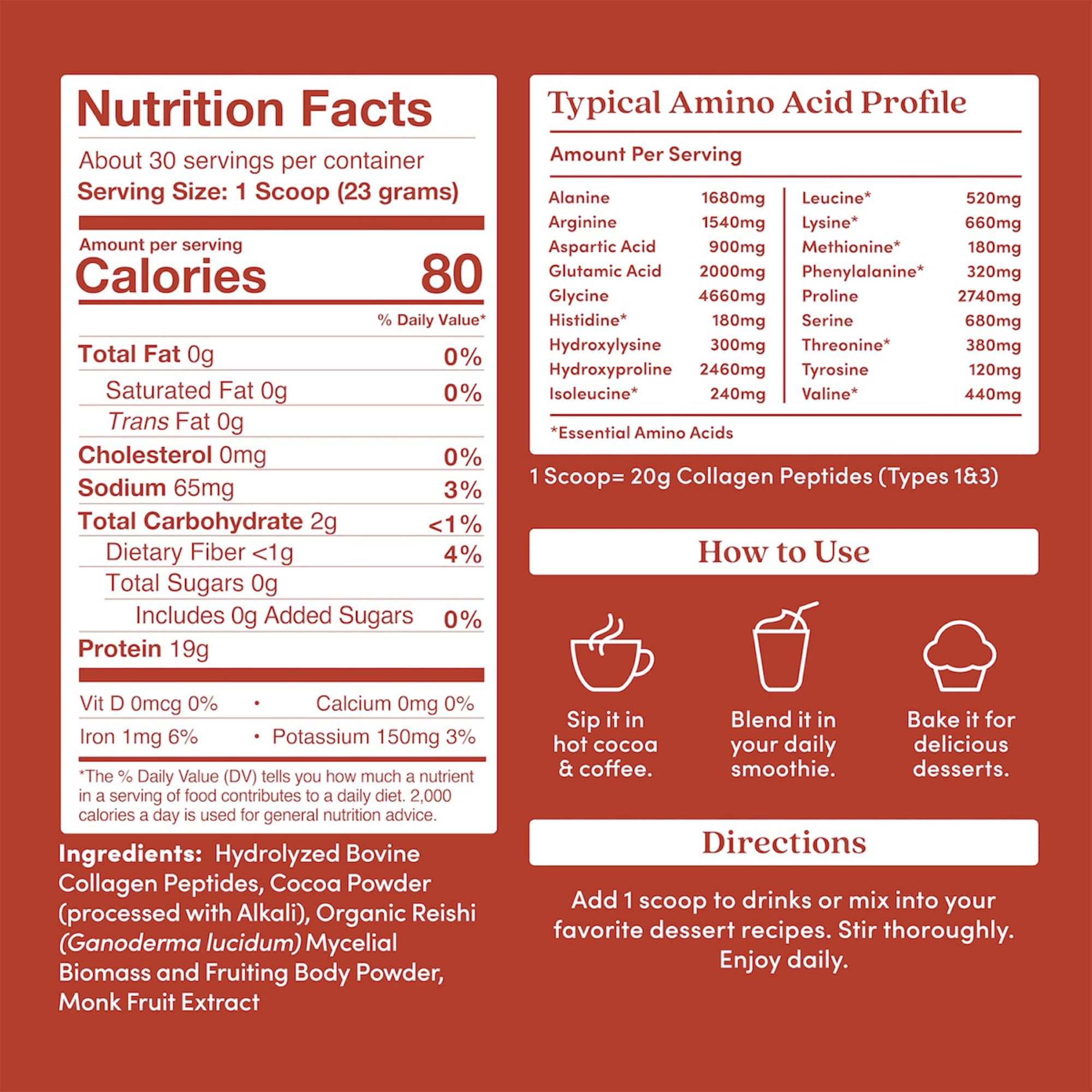 Further Food Chocolate Collagen Powder packaging side view