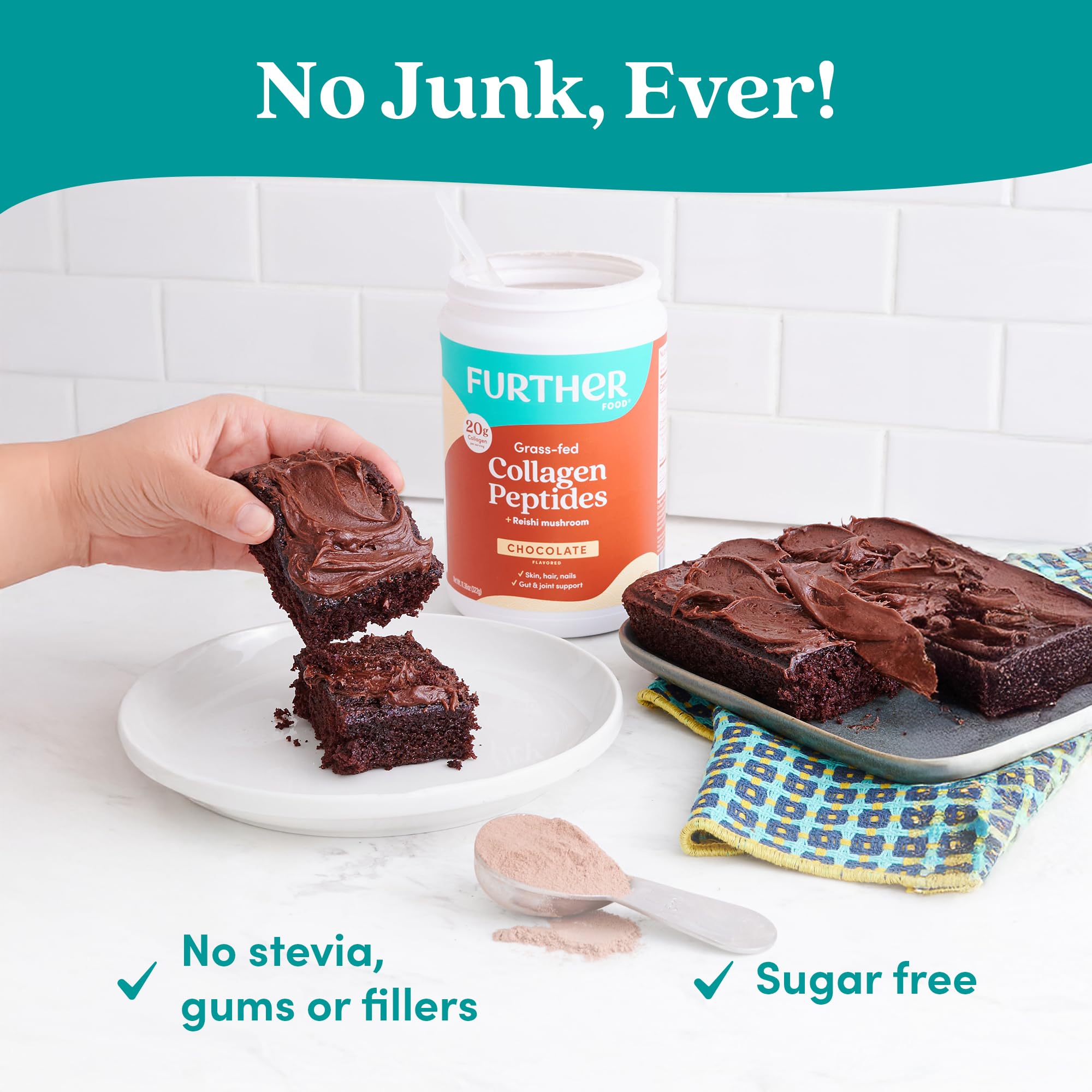Further Food Chocolate Collagen Powder with reishi mushroom