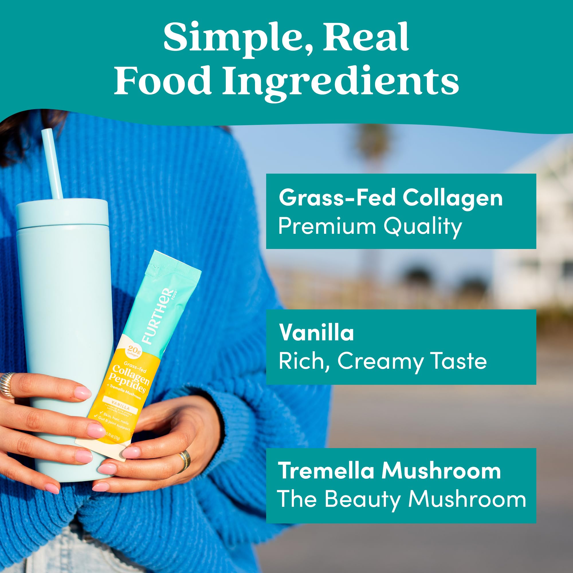 Further Food Collagen Peptides Powder 283g in coffee