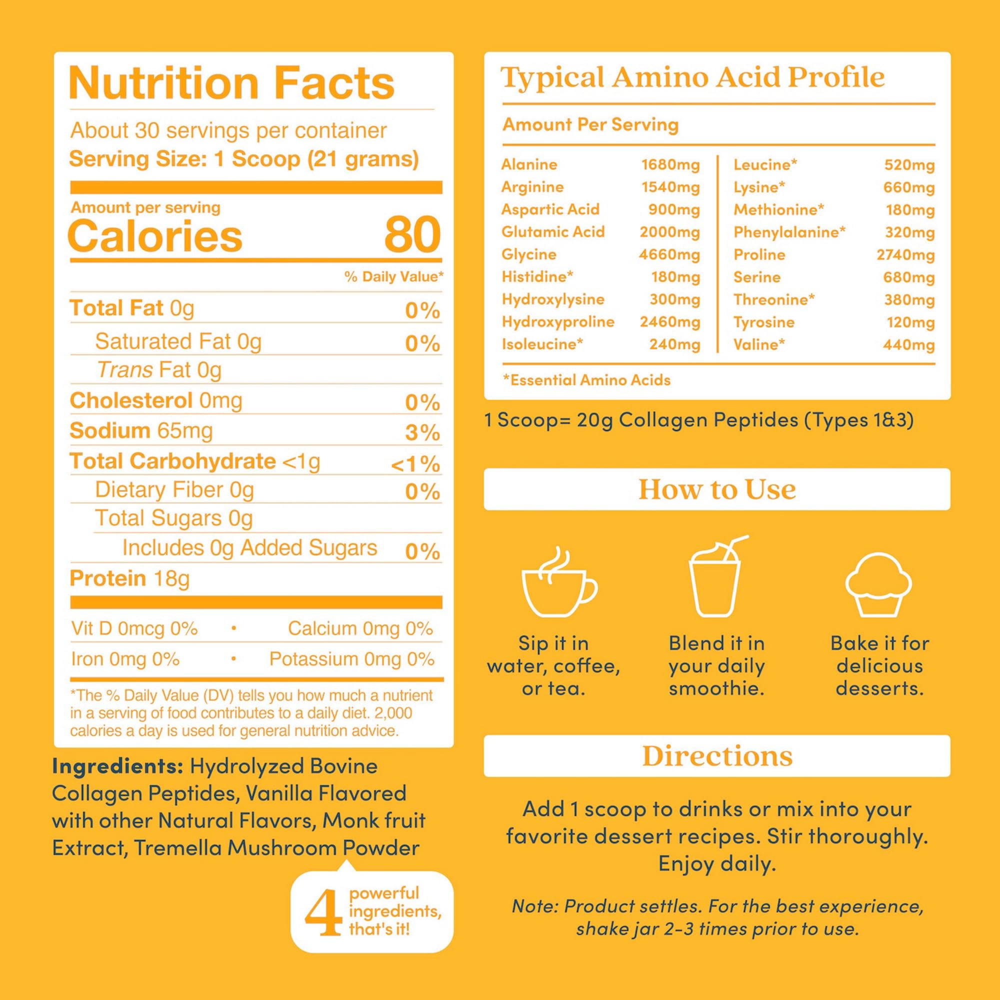 Further Food Collagen Peptides Powder 748g packaging