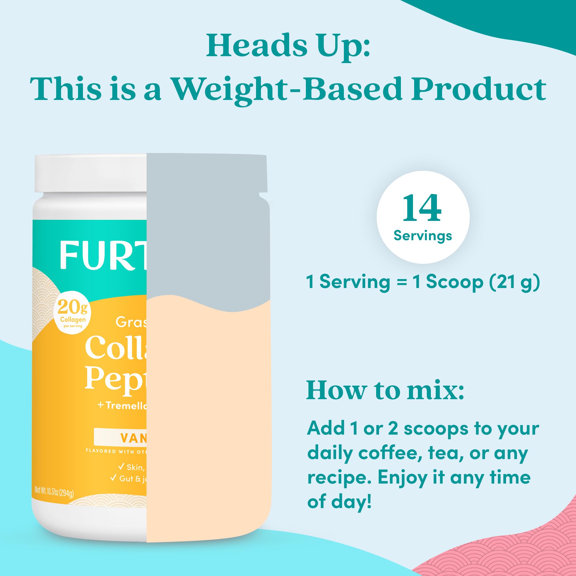 Further Food Collagen Peptides Powder detailed view of powder texture