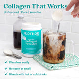 Further Food Collagen Peptides Powder displayed with kitchen utensils