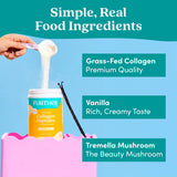 Further Food Collagen Peptides Powder in a bowl with vanilla beans