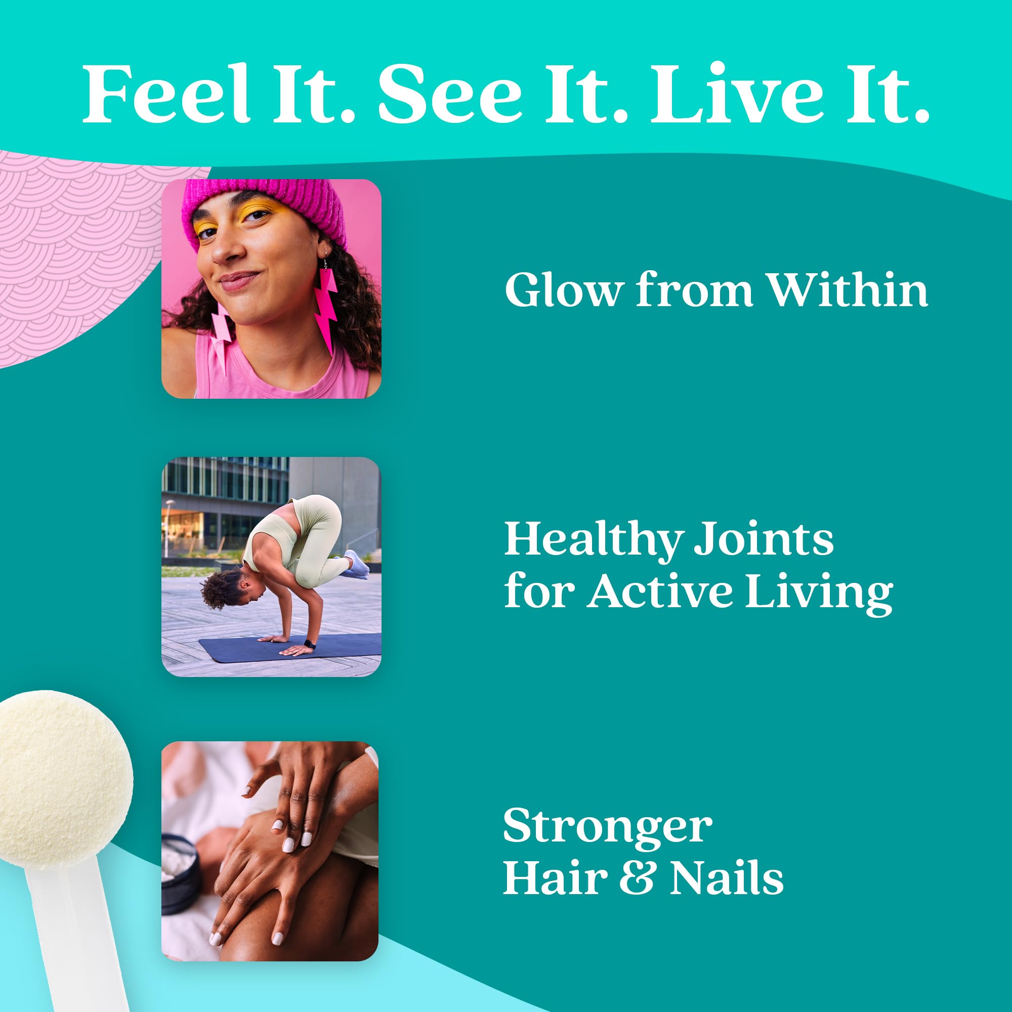 Further Food Collagen Peptides Powder mixed in a smoothie