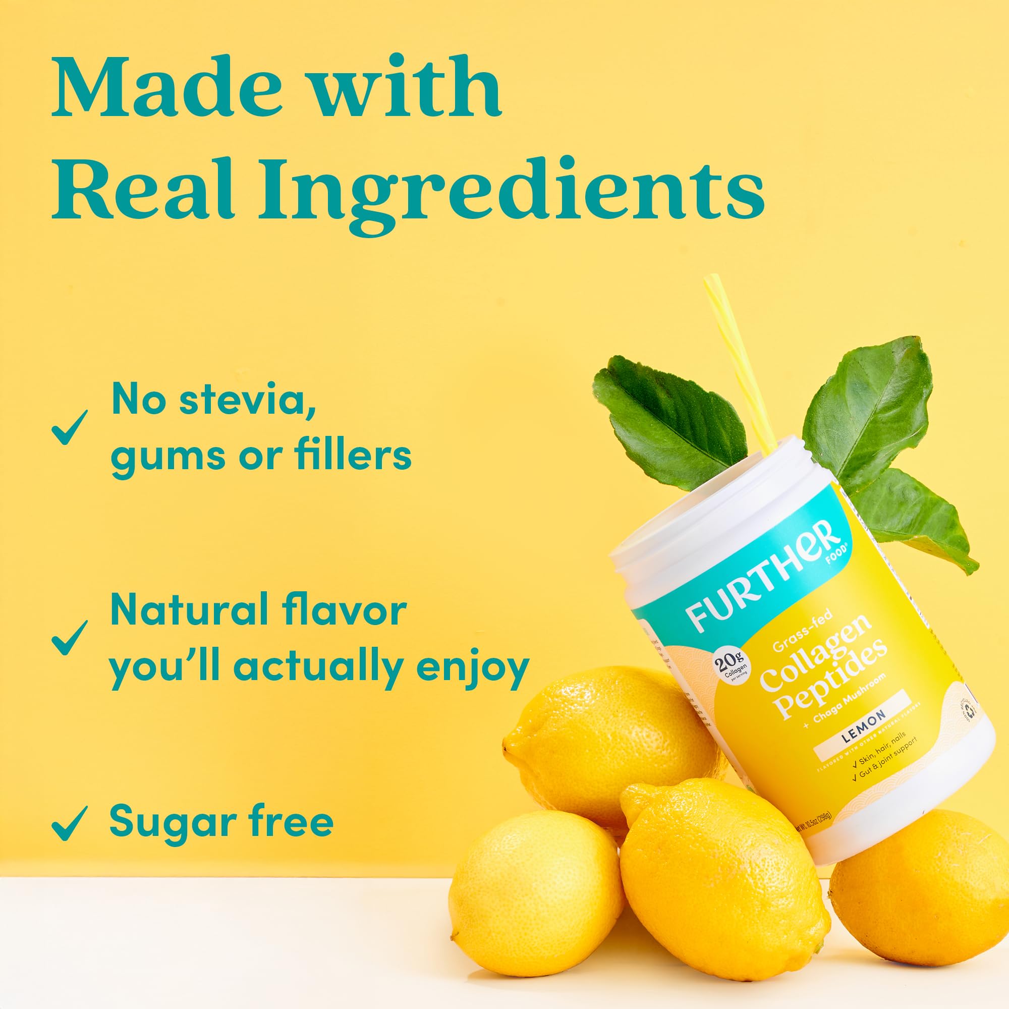 Further Food Collagen Peptides Powder serving suggestion in smoothie