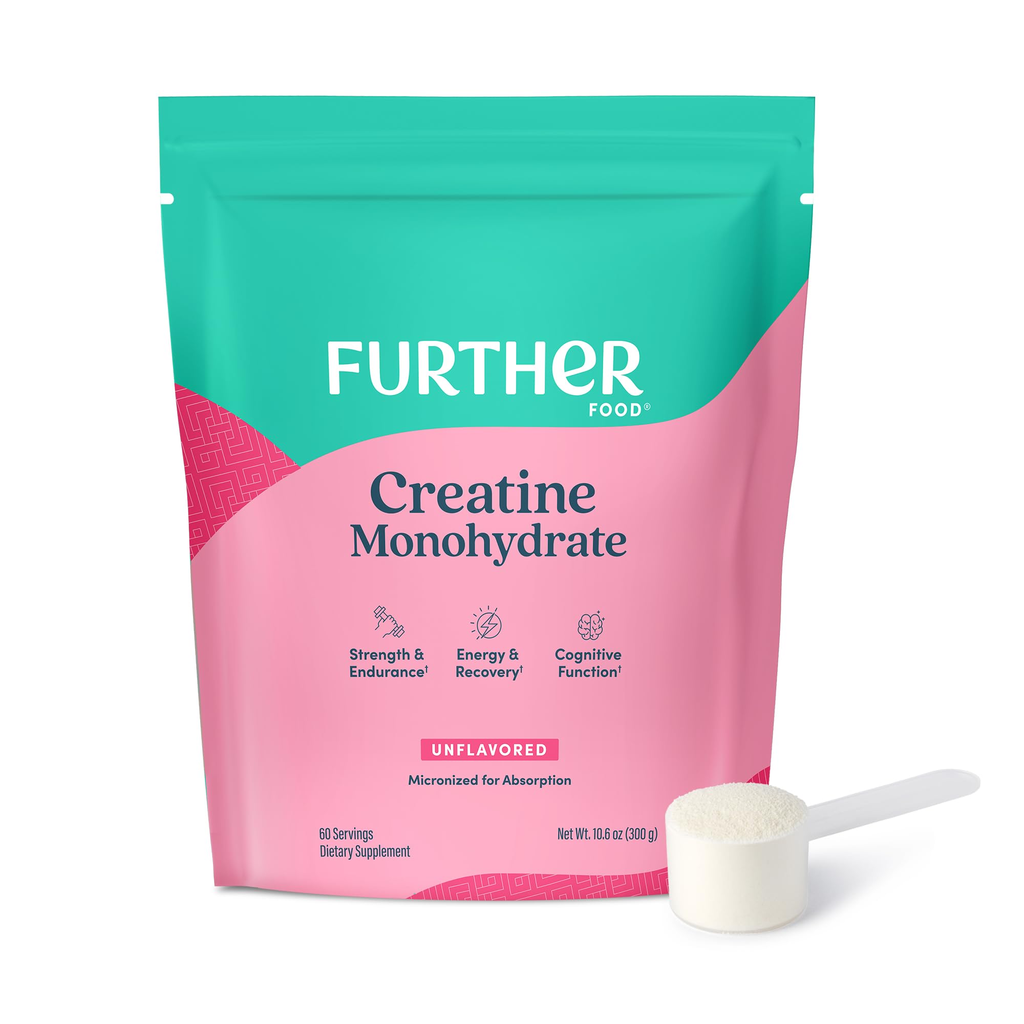 Further Food Creatine Monohydrate 301g front view