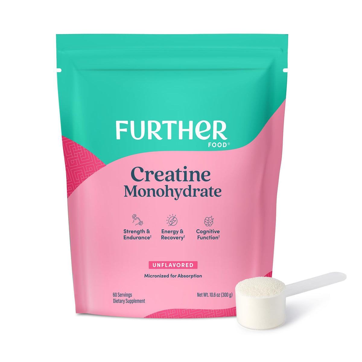 Further Food Creatine Monohydrate 301g front view