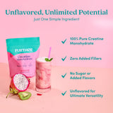 Further Food Creatine Monohydrate 301g powder in a spoon