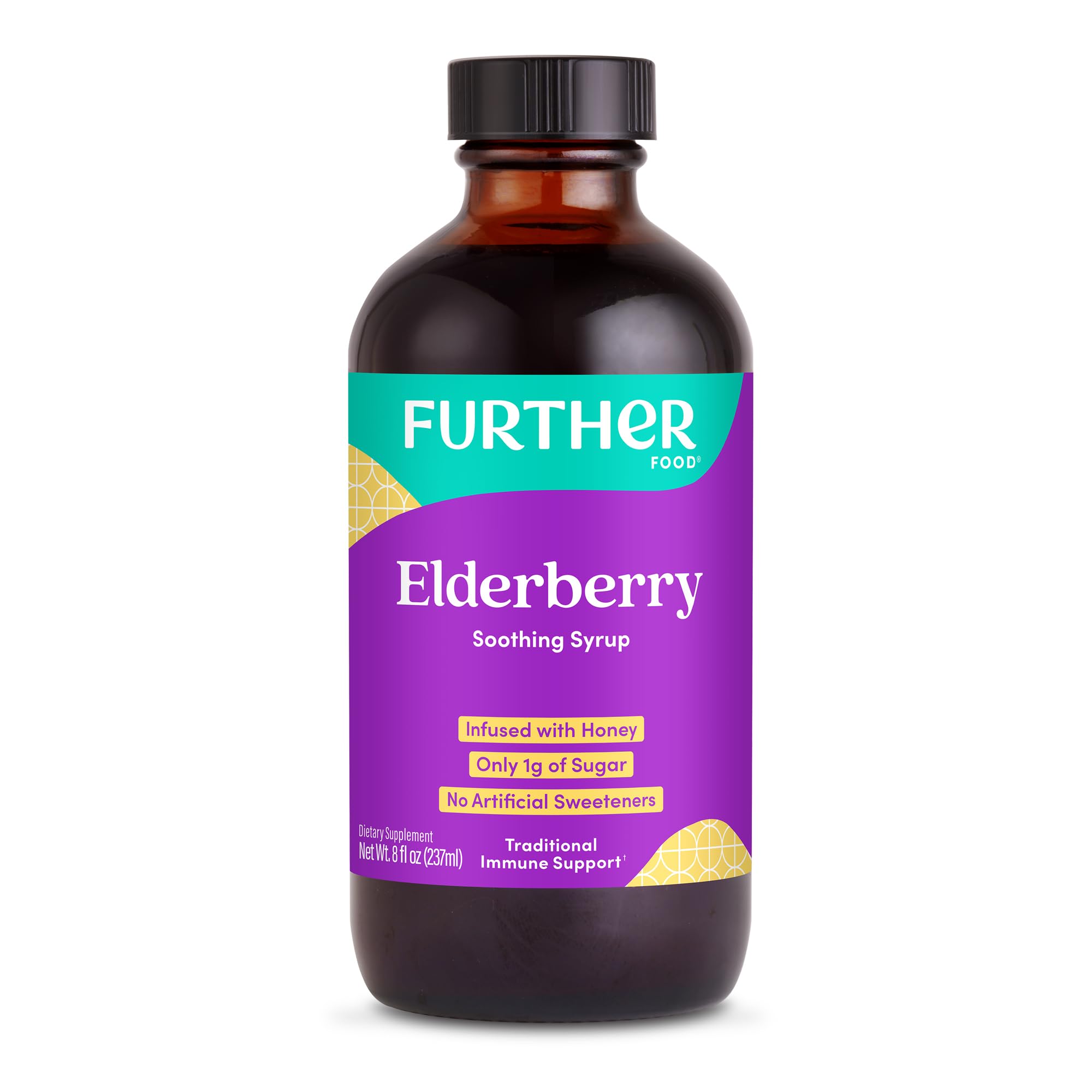 Further Food Elderberry Syrup 8 oz front view