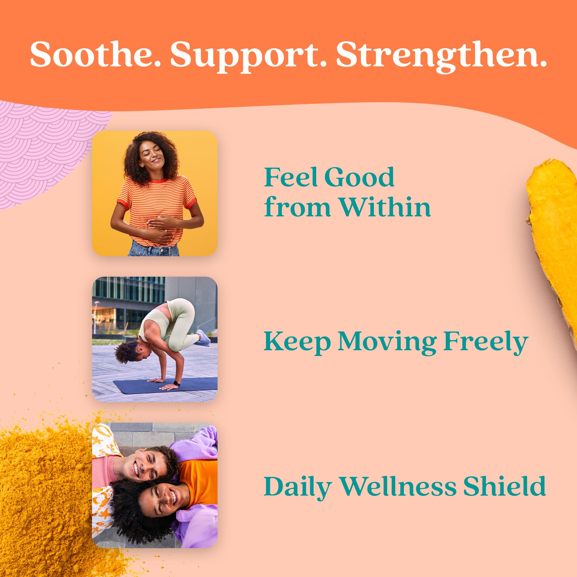 Further Food Turmeric Superblend Powder mixed in a smoothie