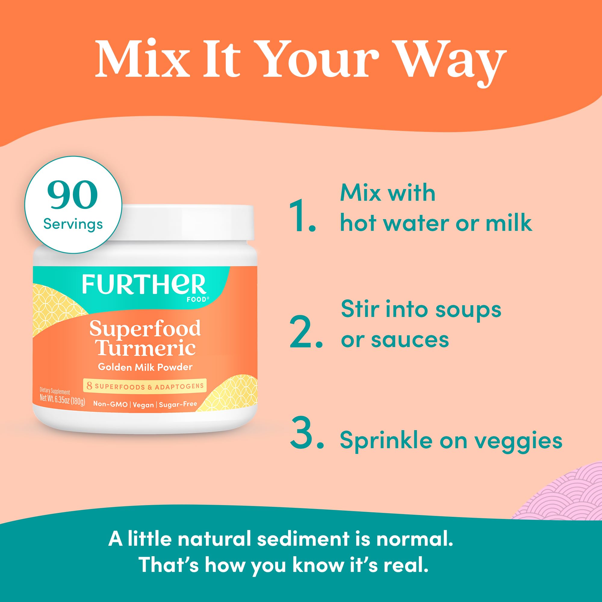 Further Food Turmeric Superblend Powder nutrition information