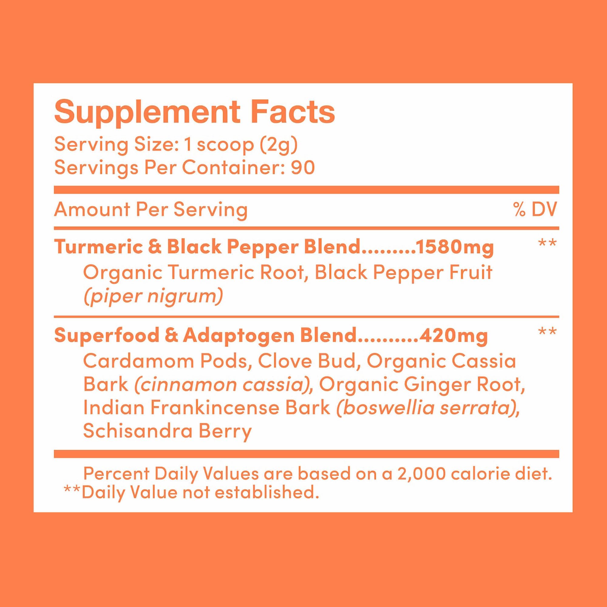 Further Food Turmeric Superblend Powder packaging