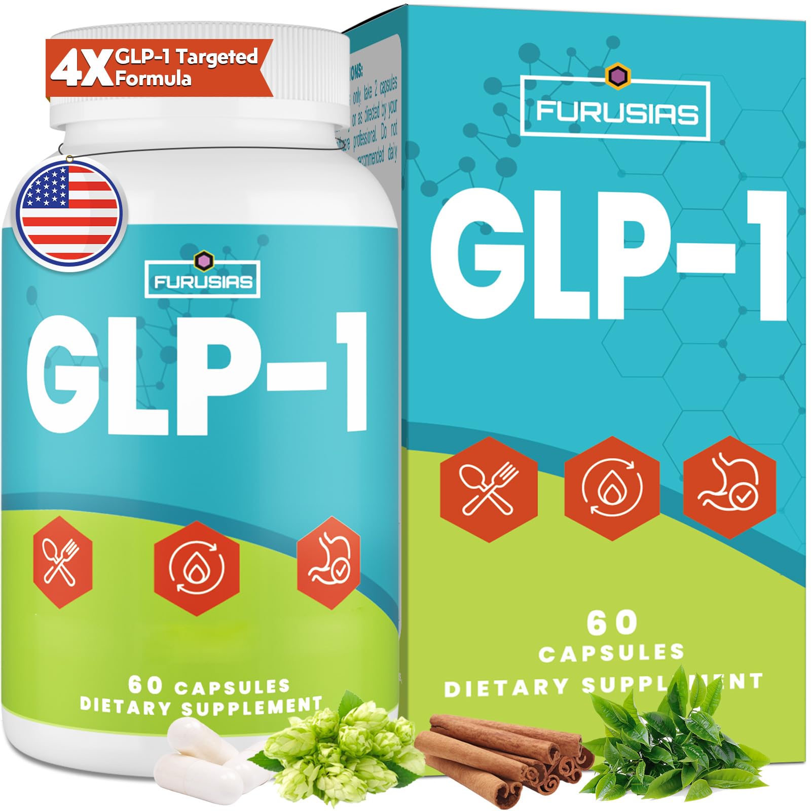 Furusias Probiotic Capsules 16-IN-1 GLP-1 Plant Formula front view