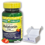 FUSION SHOP STORE Melatonin Tablets 3mg front view packaging