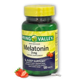 FUSION SHOP STORE Melatonin Tablets 3mg showing tablet texture and size