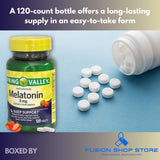 FUSION SHOP STORE Melatonin Tablets 3mg side view showing tablet count