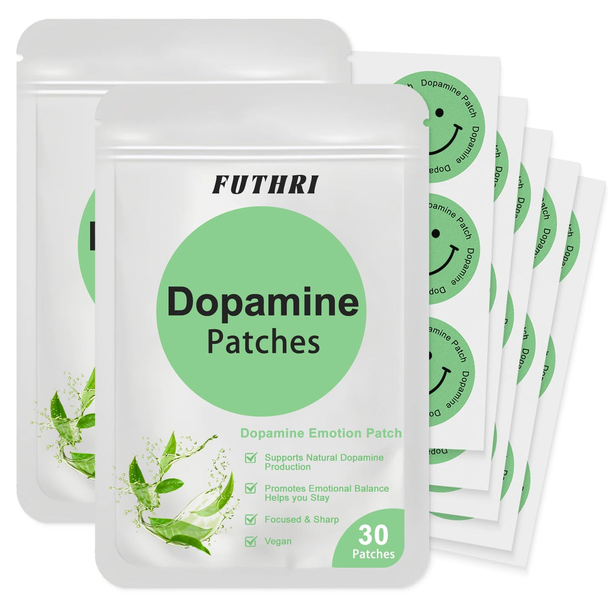 FUTHRI dopamine support patches packaging front view