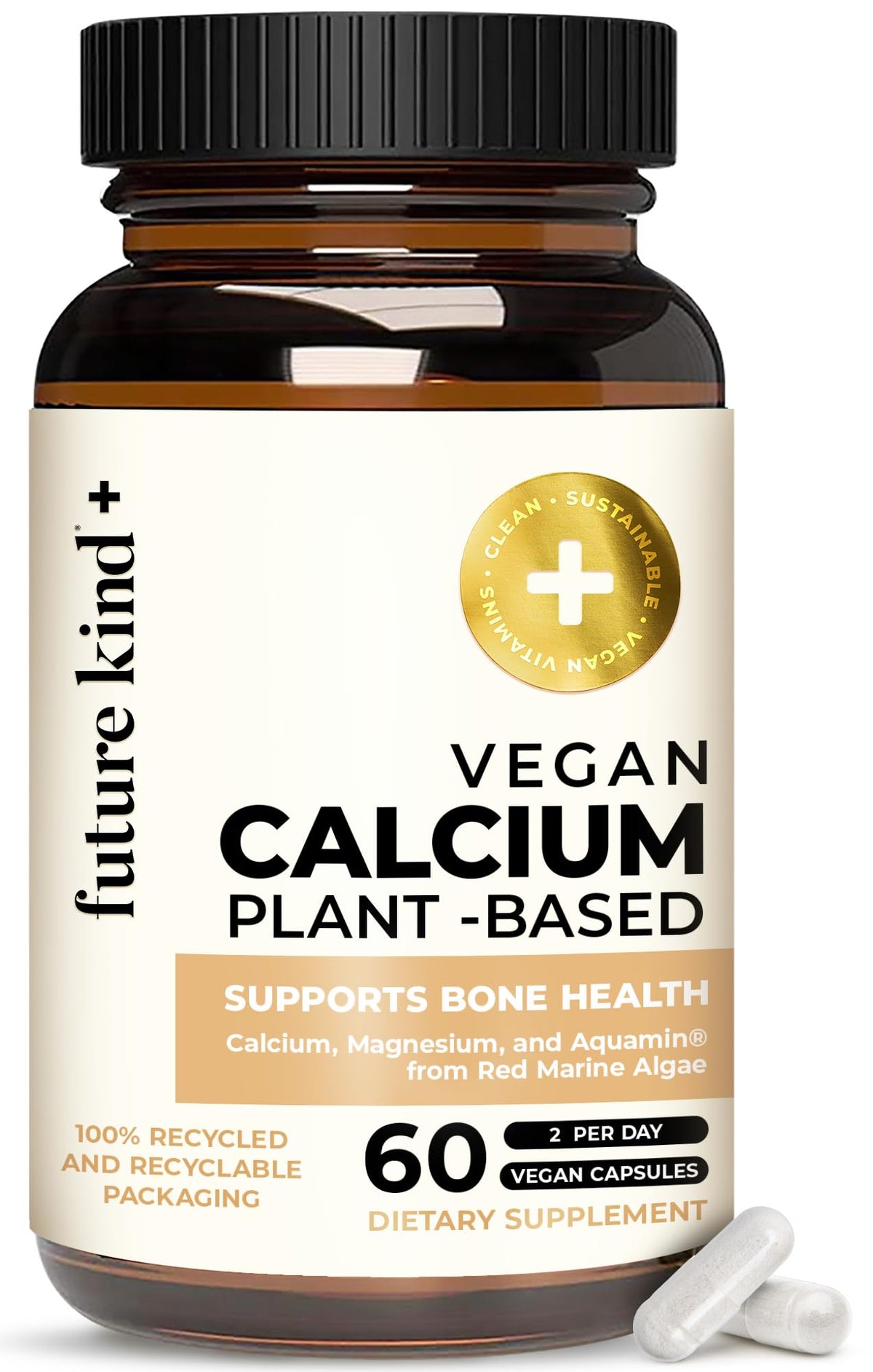 Future Kind Calcium Supplement 90 Capsules front view
