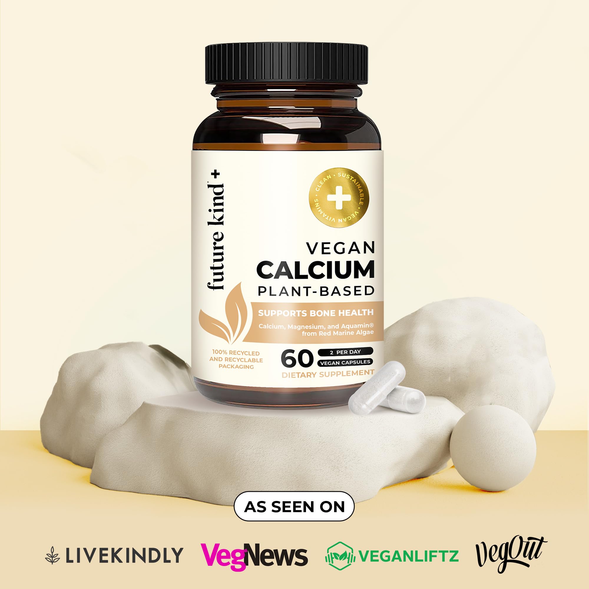 Future Kind Calcium Supplement capsules close-up