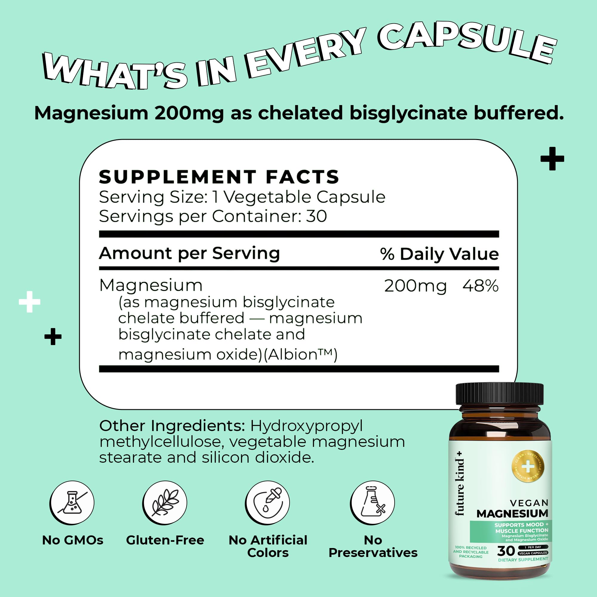 Future Kind Magnesium Glycinate supplement ingredients list