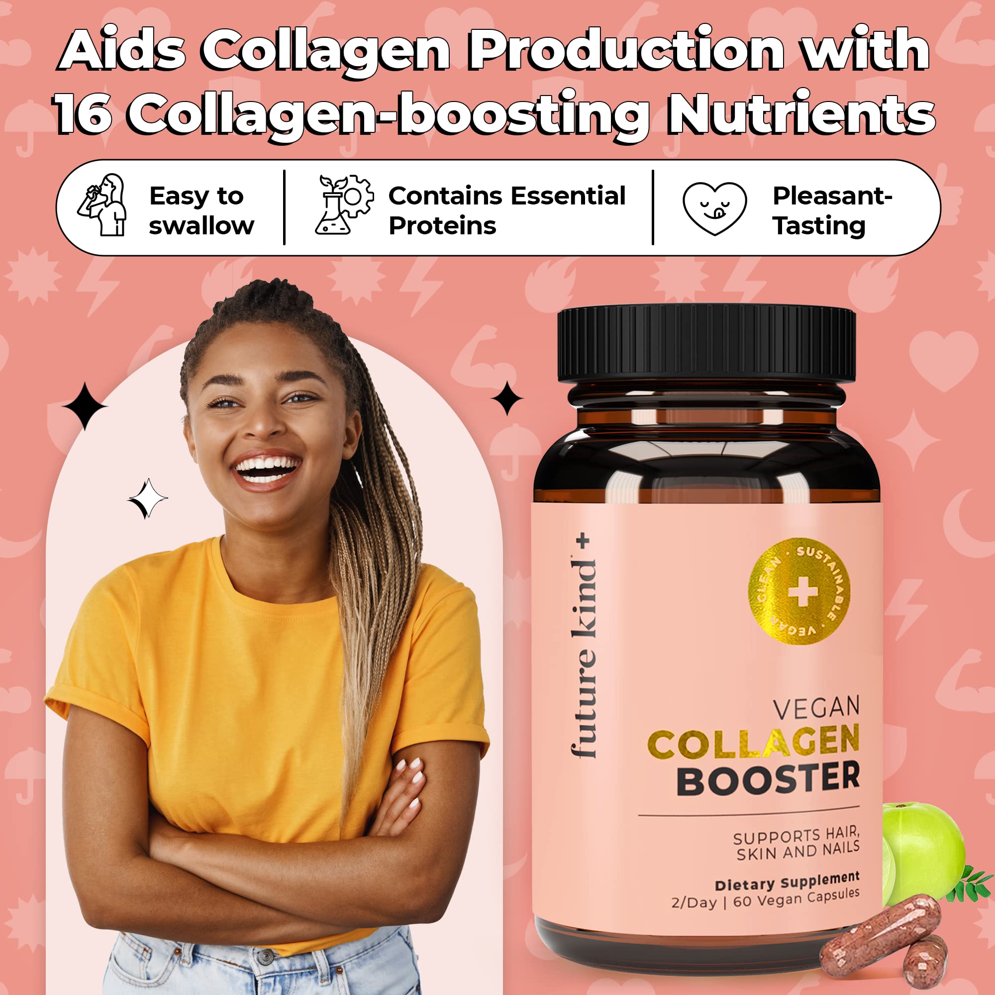Future Kind Vegan Collagen support capsules with plant extracts