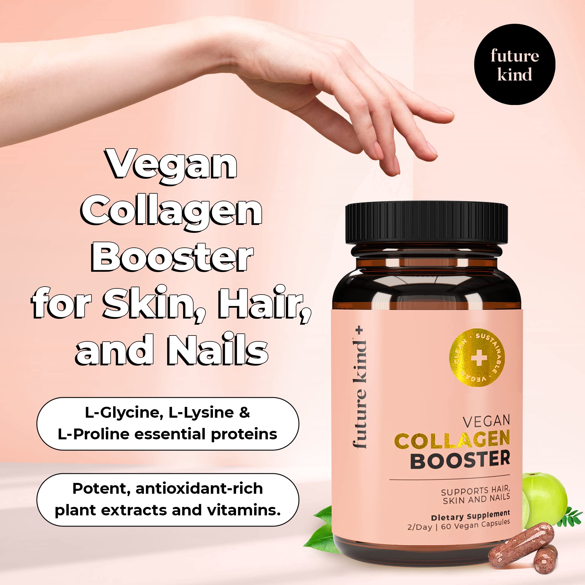 Future Kind Vegan Collagen support packaging side view