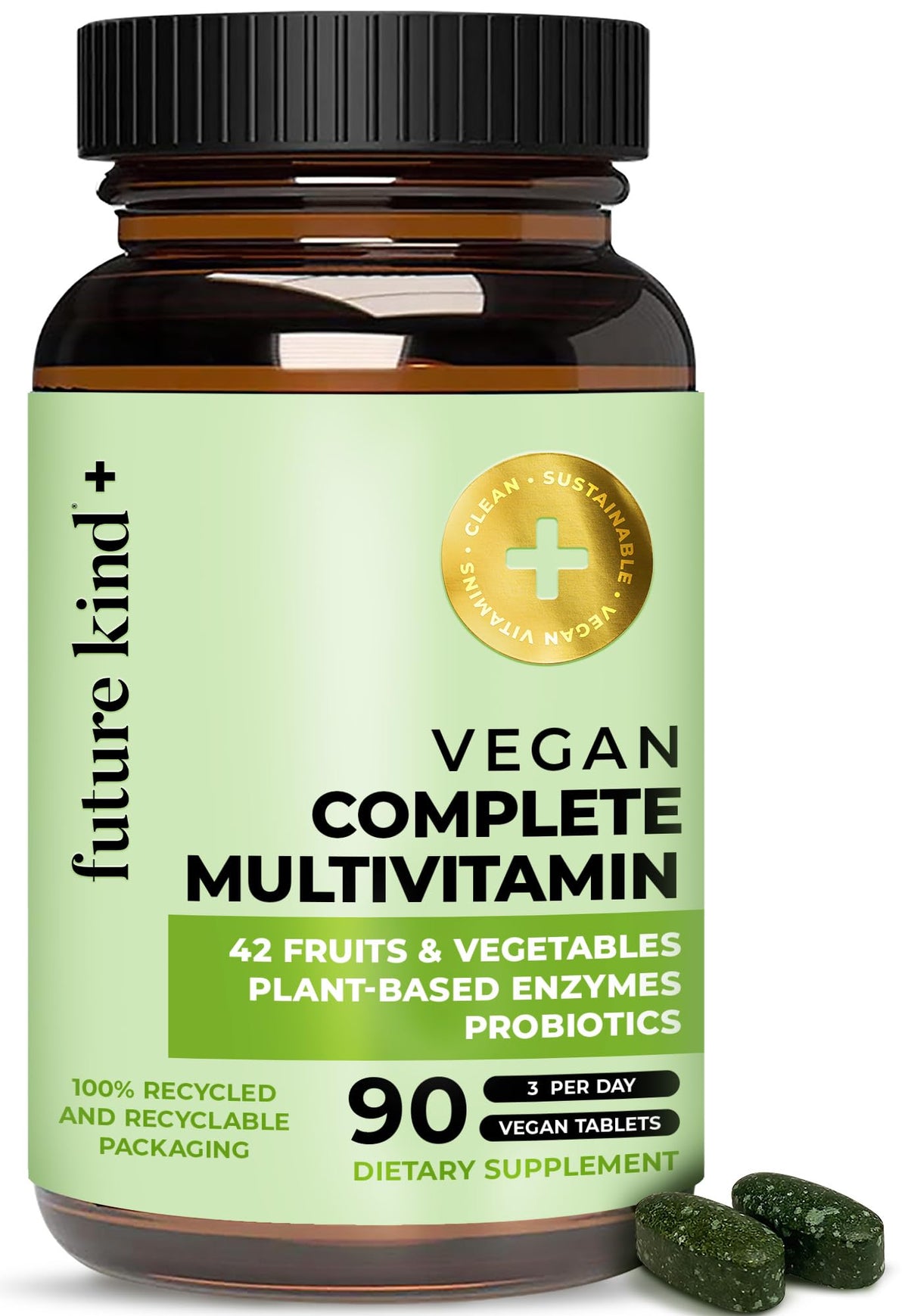 Future Kind Vegan Multivitamin capsules front view with packaging