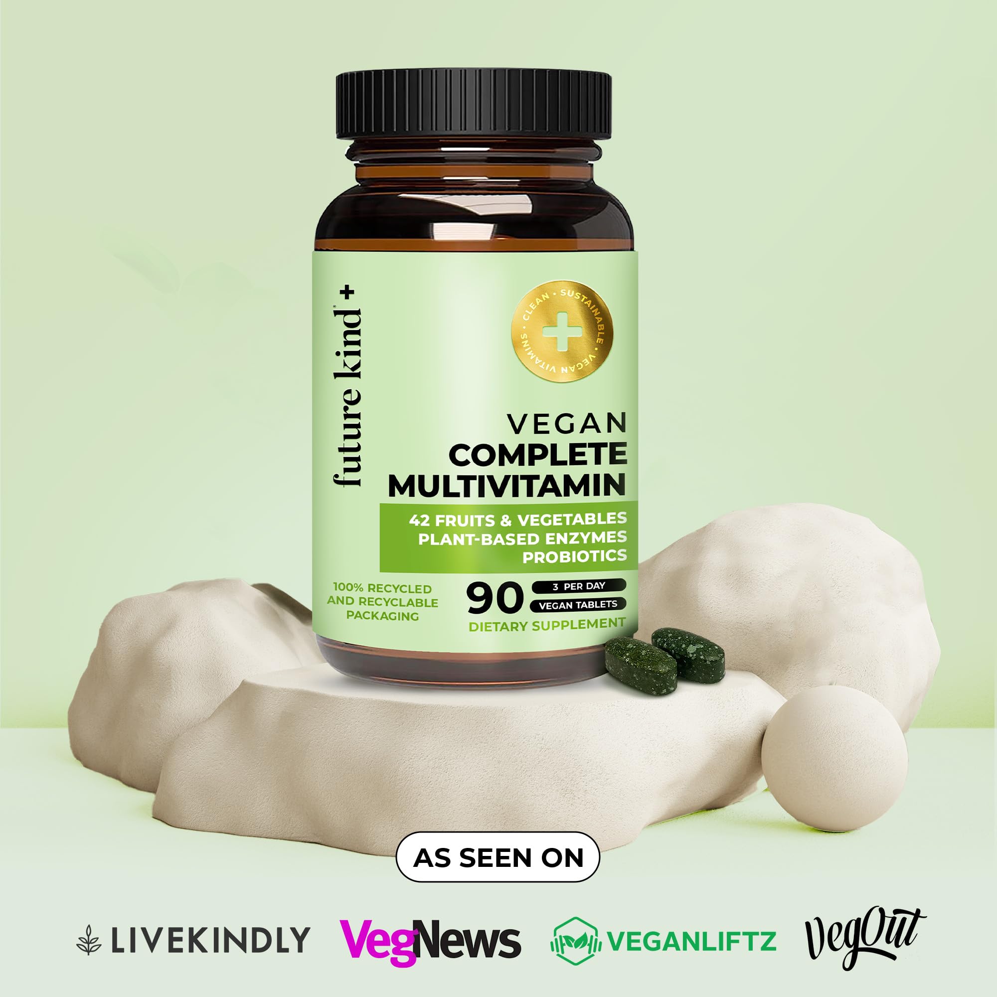 Future Kind Vegan Multivitamin ingredients list close-up
