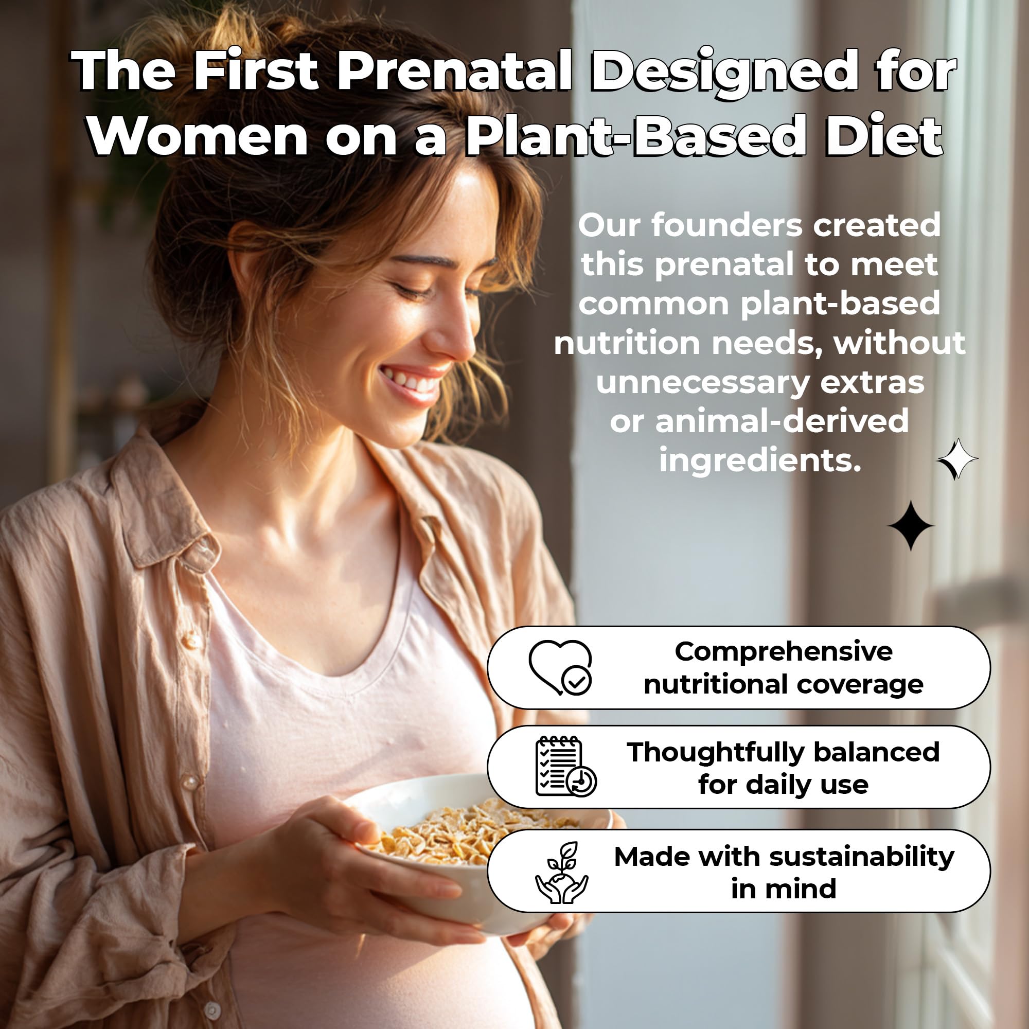 Future Kind Vegan Prenatal Vitamins packaging side view