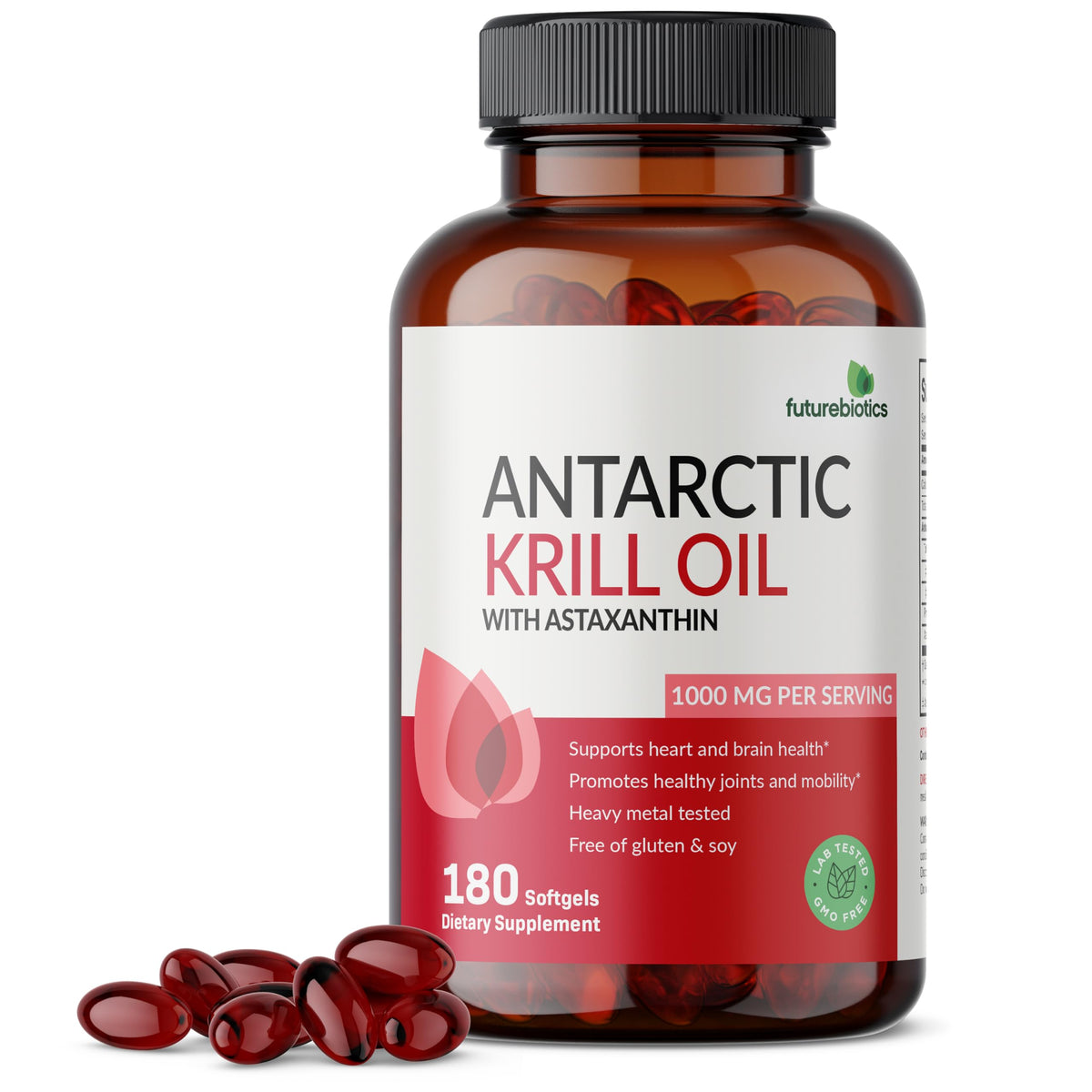 Futurebiotics Antarctic Krill Oil 1000mg softgels front view