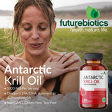 Futurebiotics Antarctic Krill Oil 1000mg softgels side view