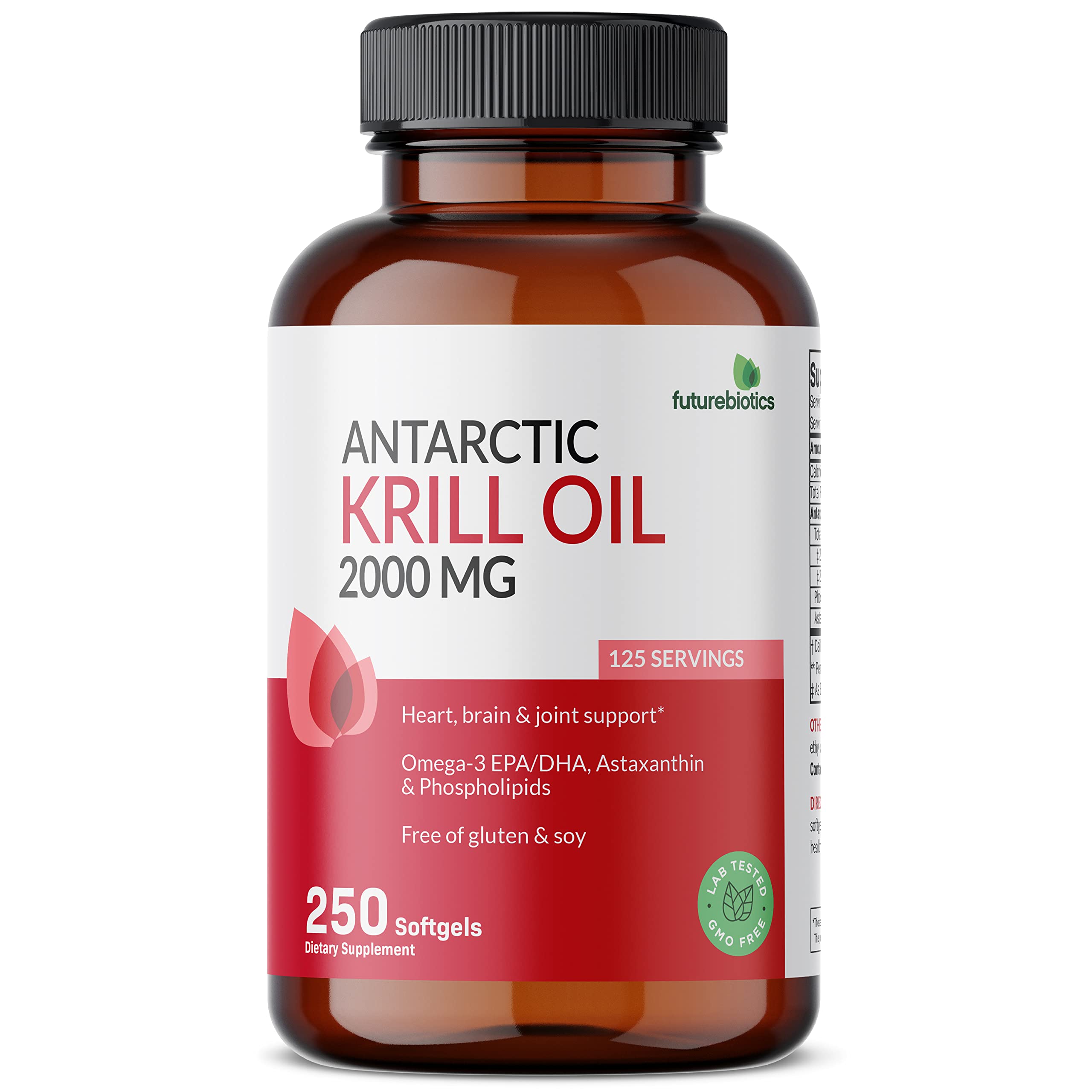 Futurebiotics Antarctic Krill Oil 2000 MG softgels front view