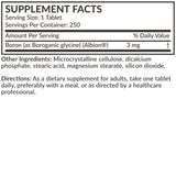 Futurebiotics Boron 3 MG supplement in a lifestyle setting