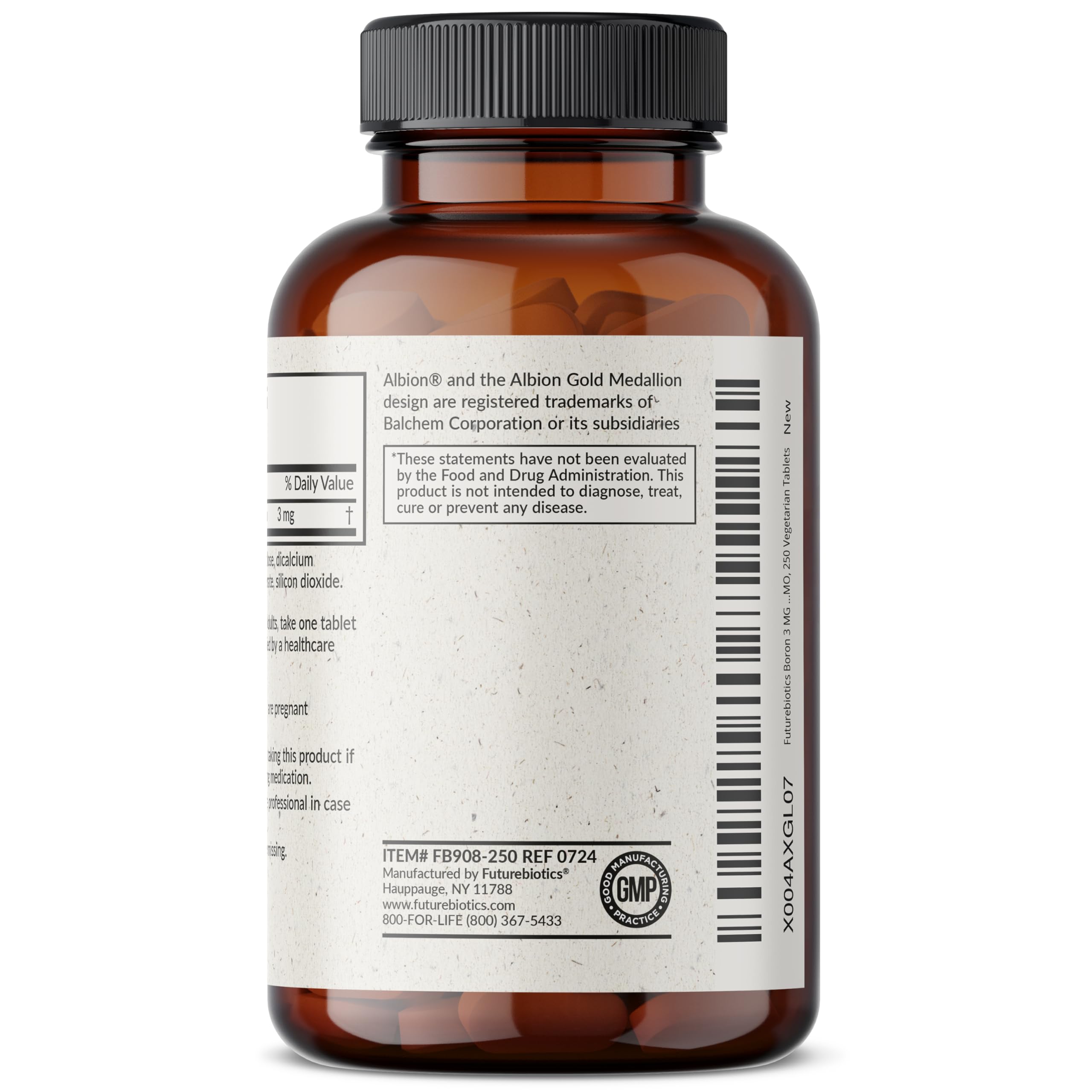 Futurebiotics Boron 3 MG supplement with measuring spoon