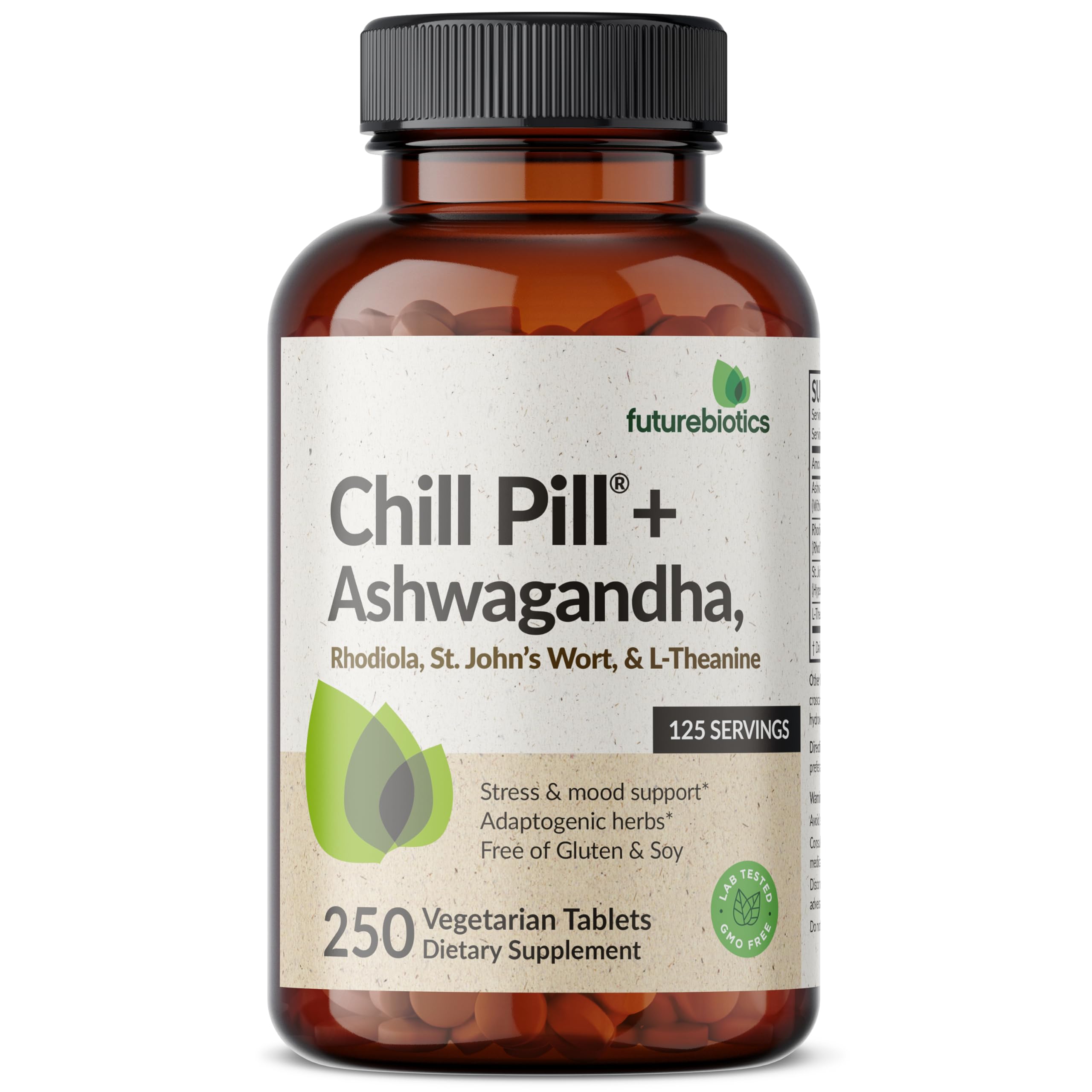 Futurebiotics Chill Pill + St. John's Wort capsule close-up