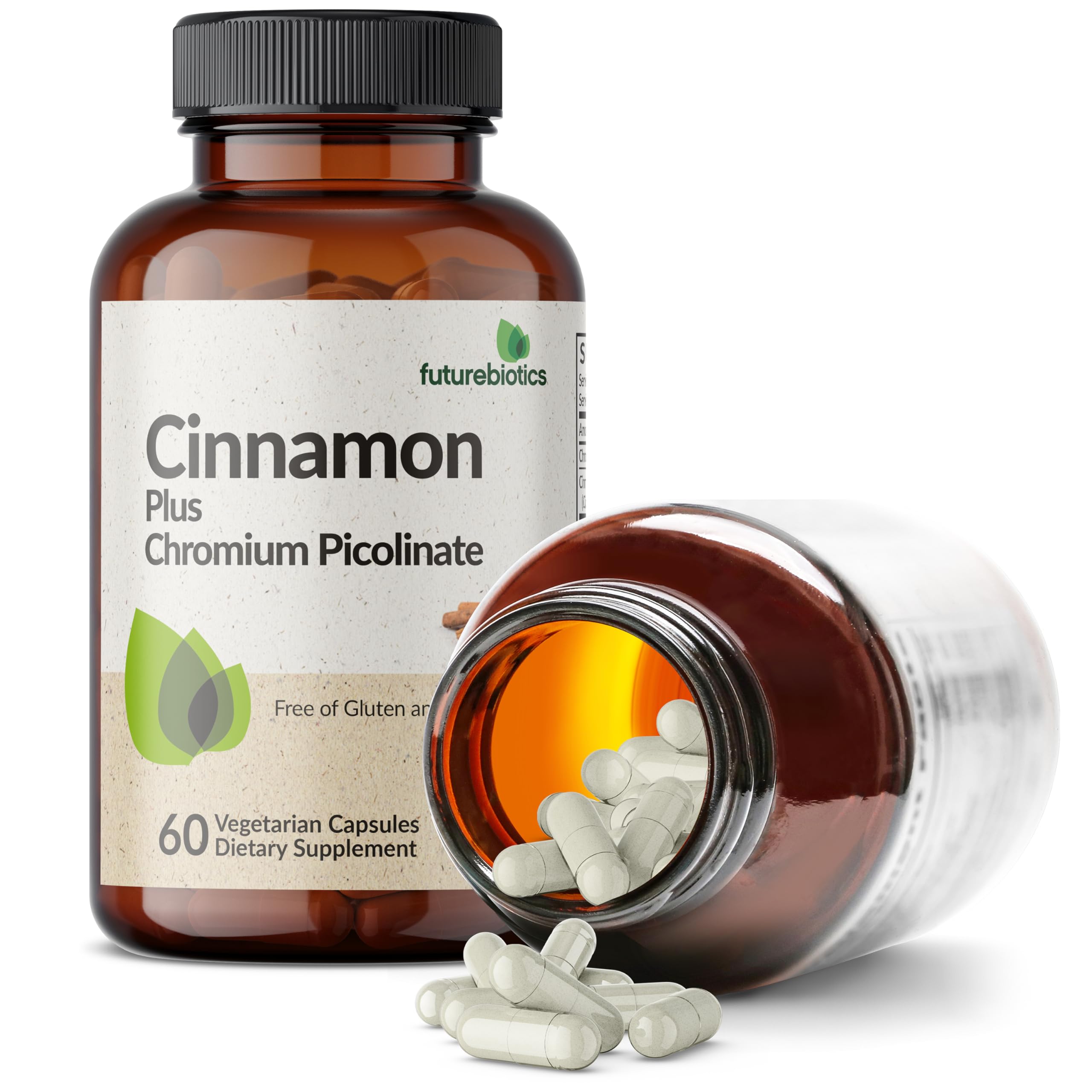 Futurebiotics Cinnamon Plus Chromium Picolinate capsule close-up