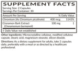 Futurebiotics Cinnamon Plus Chromium Picolinate on a wooden table