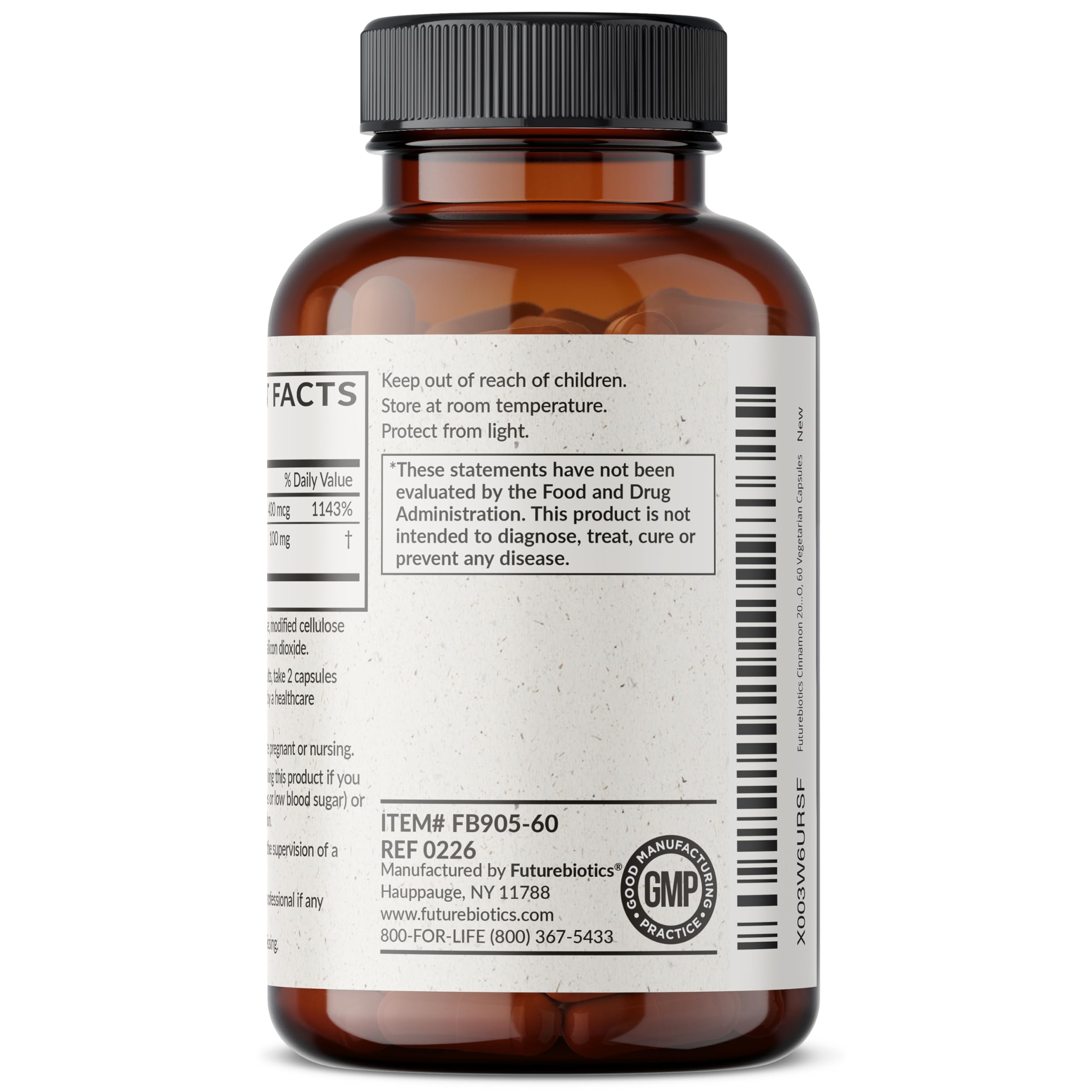 Futurebiotics Cinnamon Plus Chromium Picolinate packaging