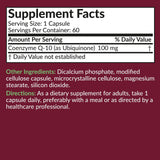 Futurebiotics CoQ10 100 MG vegetarian capsules with a measuring spoon